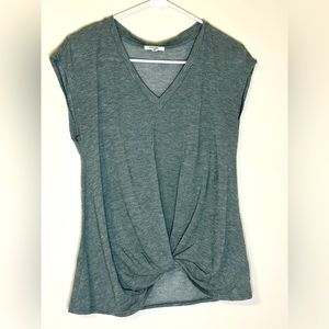 Pleione Green Twist Front Blouse, Size Small